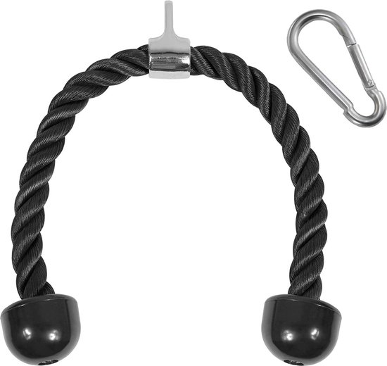 MJ Sports Premium Double Corde Triceps Avec Mousqueton - Corde Triceps -  Corde De