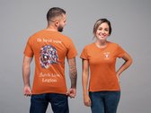 Official Dutch Lion Legion - Oranje T-shirt - Qatar 2022 - WK Voetbal - WK 2022 - Oranje shirt Qatar - Oranje shirt maat XL - Shirt met ronde hals - Rood Wit Blauw Leeuw - Vrouw Tshirt