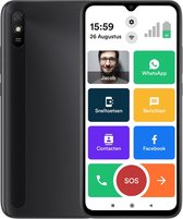 Senifone S1 Senioren Smartphone - Zwart - Voor Ouderen - 32GB - WhatsApp & SOS Functie