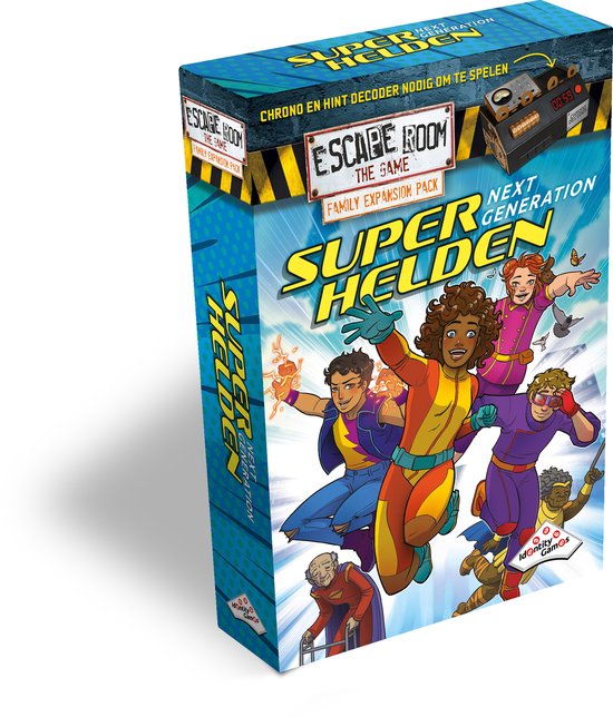 Boek: Escape Room The Game familie uitbreiding: Superhelden, geschreven door Identity Games