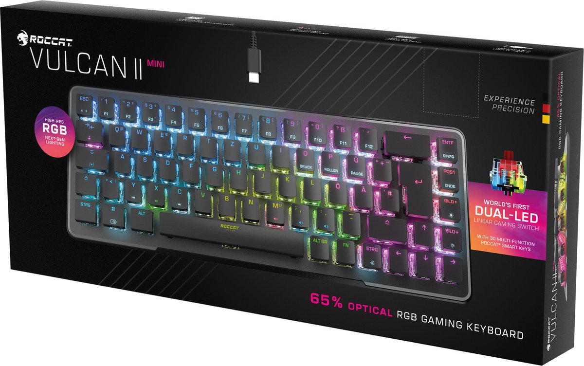 Clavier Gaming filaire Roccat Vulcan II Mini Blanc - Clavier - Achat moins  cher
