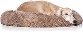 Bol.com Snoozle Donut Hondenmand - Zacht en Luxe Hondenkussen - Wasbaar - Fluffy - Hondenmanden - 100cm - XXL - Dark Coffee aanbieding