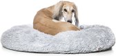 Snoozle Donut Hondenmand - Zacht en Luxe Hondenkussen - Wasbaar - Fluffy - Hondenmanden - 100cm - XXL - Lichtgrijs