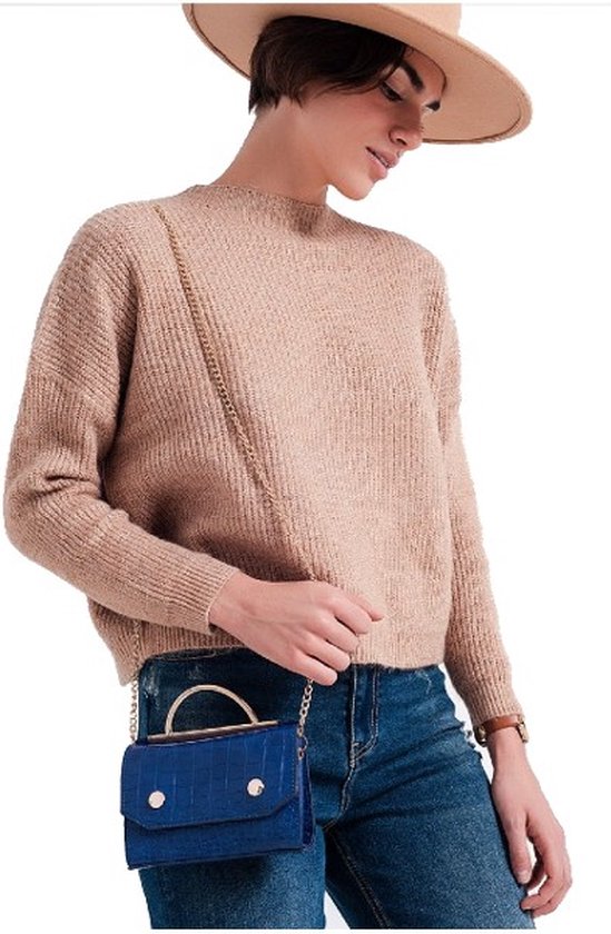 kleine blauwe handtas