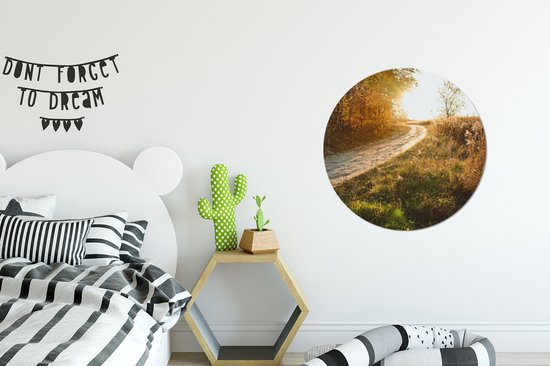 WallCircle - Wall Circle - Wall Circle Indoor - Chemin - Nature - Arbre - 60x60 cm - Décoration murale - Peintures Ronds