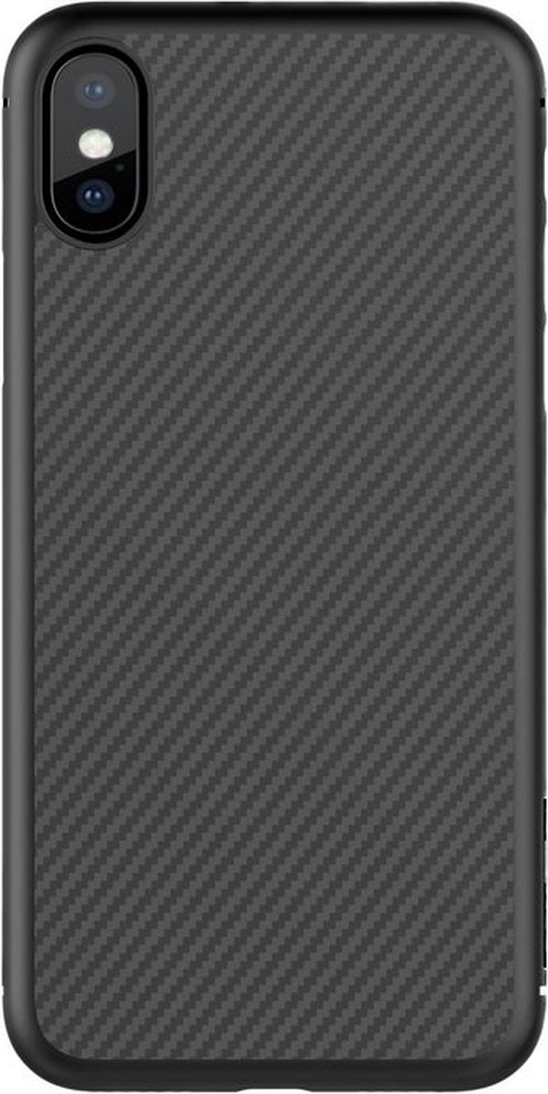 Nillkin HardCase Synthetic Carbon - Apple iPhone XS Max (6.5") - Zwart
