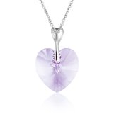 Montebello Ketting Pim HZ58 - Swarovski® Hart - 925 Zilver Gerhod. - Ø14mm - 45cm