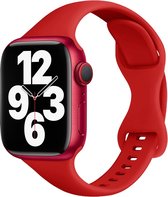 By Qubix Sportbandje Slim Fit - Rood - Geschikt voor Apple Watch 38mm - 40mm - 41mm - Compatible Apple watch bandje - smartwatch bandje - siliconen