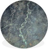 River in the mist assiette en plastique cercle mural ⌀ 30 cm - impression photo sur cercle mural / cercle vivant (décoration murale)