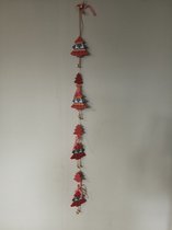 Hanger - Kerst - Kerstboom - Rood - 1 meter - Hout