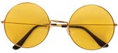 Bandeau d'habillage Hippie Flower Power et lunettes de party rondes en verre jaune