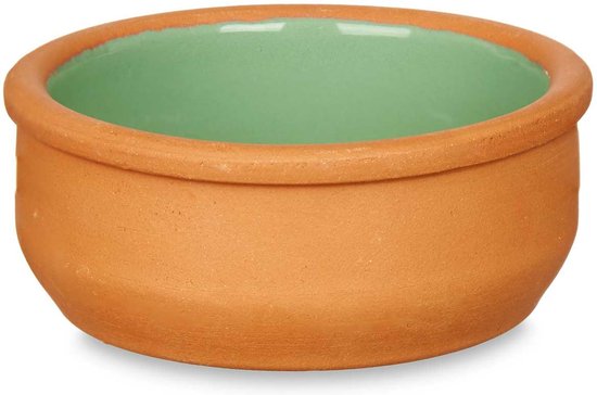 La Dehesa - Set 18x plats à tapas/crème brûlée terre cuite/vert 8 cm