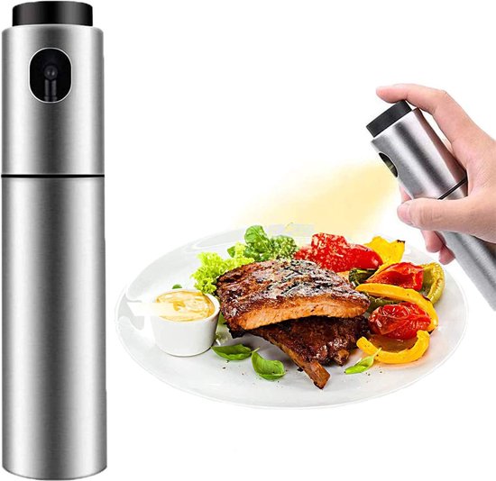 Foto: Olijfolie spray oliespuit glazen fles voor azijndispenser azijn oil spray oliesproeier azijn sproeier voor keuken kookgereedschap salade brood bakken grill 100 ml