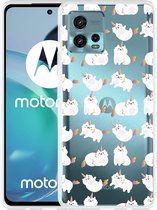 Motorola Moto G72 Hoesje Unicorn Cat - Designed by Cazy