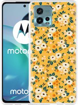 Motorola Moto G72 Hoesje Vintage Bloemenprint - Designed by Cazy