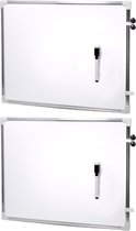 2x tableaux blancs magnétiques avec marqueur avec gomme 60 x 40 cm - Fournitures de bureau - Tableaux noirs