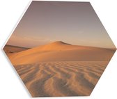 WallClassics - PVC Schuimplaat Hexagon  - Rustige Woestijn - 30x26.1 cm Foto op Hexagon (Met Ophangsysteem)