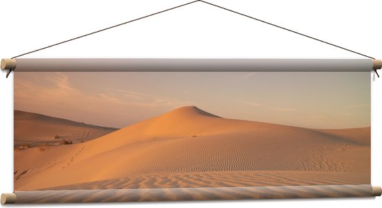 WallClassics - Textielposter - Rustige Woestijn - 90x30 cm Foto op Textiel