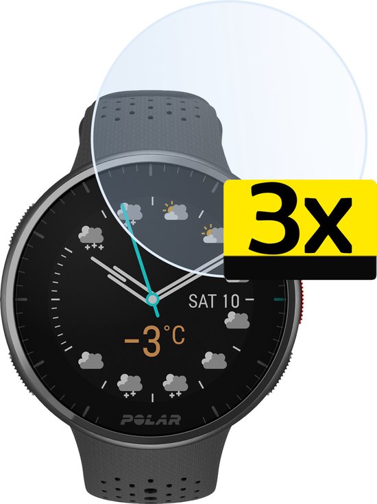 Screenprotector Geschikt voor Polar Pacer Pro Screenprotector Bescherm Glas Screen Protector - Screenprotector Geschikt voor Polar Pacer Pro Gehard Glas - 3 Stuks