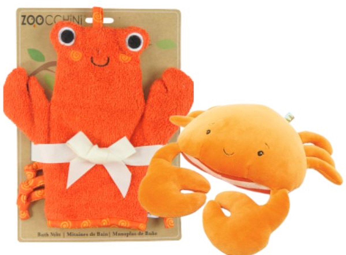 Zoocchini & Bunnie Knuffel Crab Oranje | Cadeauset