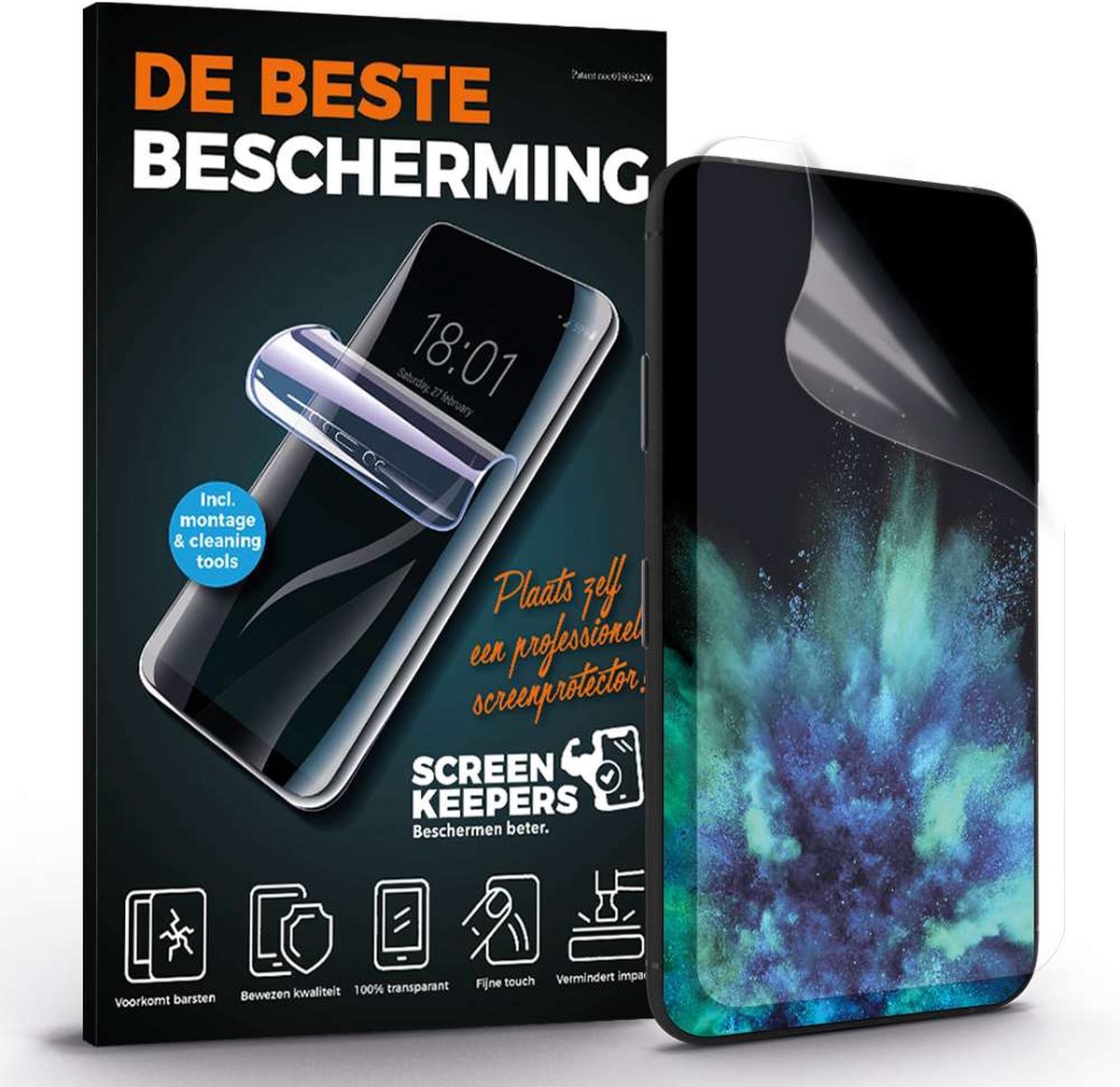 Screenkeepers Screenprotector geschikt voor Xiaomi Redmi S2 - Screenprotector - Breekt niet - beschermfolie - TPU Cleanfilm
