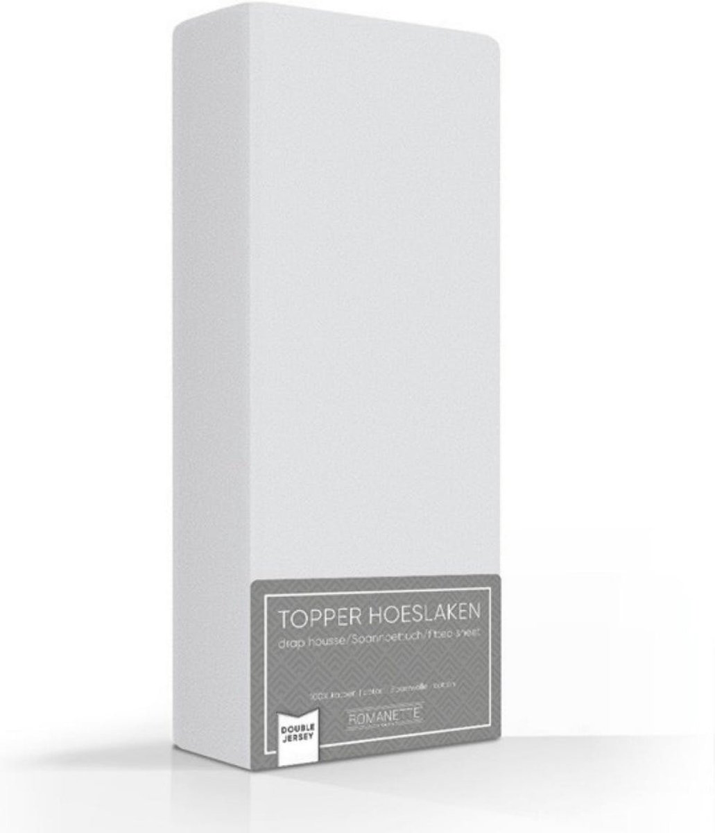 Luxe Topper Hoeslaken - 140x200 cm - Jersey Stretch - Romanette