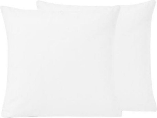 Sleepnight Kussensloop - 2 Pack blanc Effen Perkalkatoen - 65 x 65 cm - Vochtabsorberend - 798487-2x-65 x 65 cm