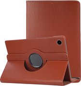 Hoesje Geschikt voor Samsung Galaxy Tab A8 Hoes Case Hard Cover 360 Draaibaar Hoesje - Bruin