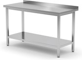 Werktafel Met Opstaande Rand En Schap - 600 Mm Diep - HENDI - Kitchen Line - 800x600x(H)850mm - HENDI 811450 - Horeca & Professioneel