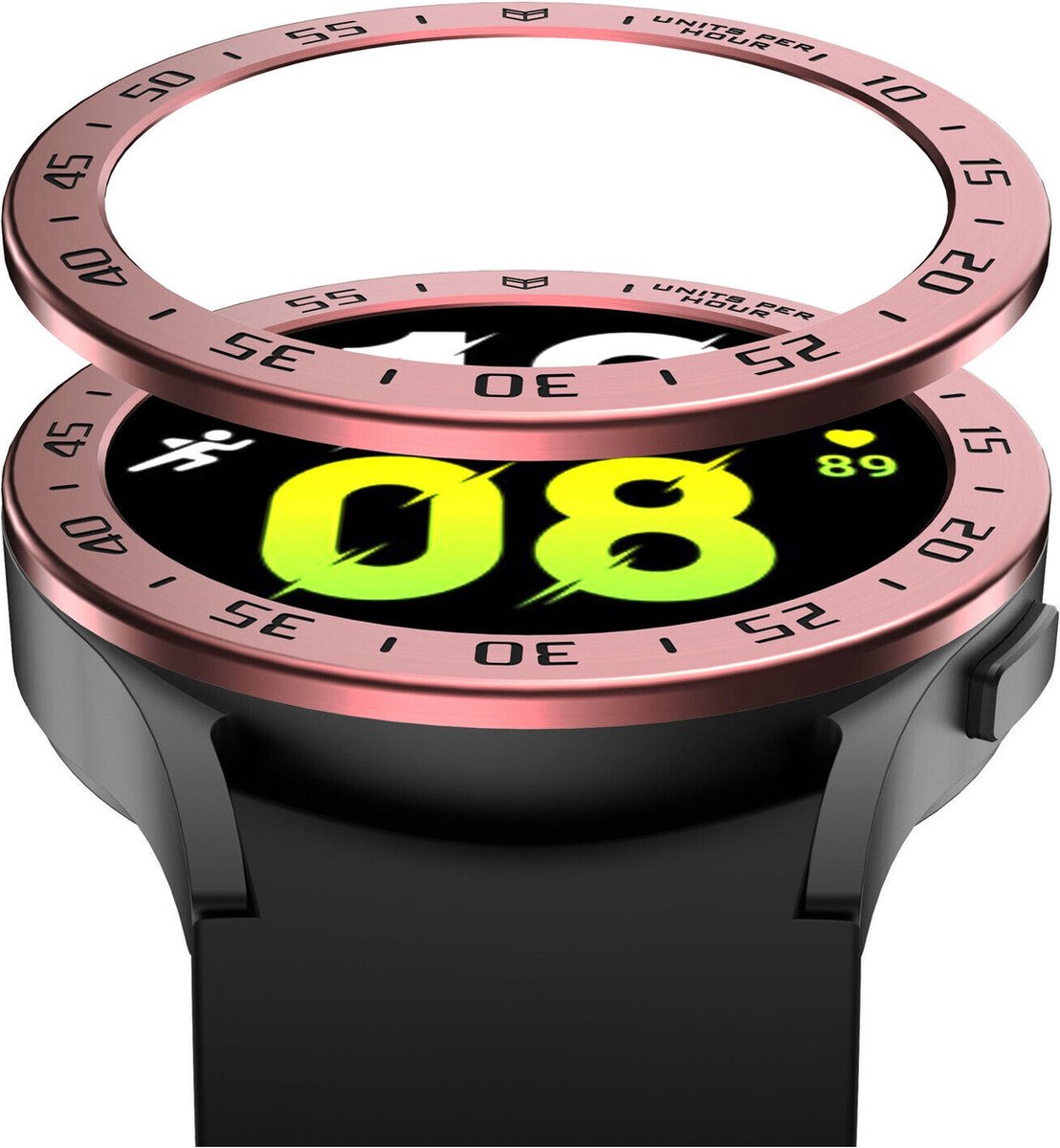 Strap-it Bezel ring tijd - Randbeschermer geschikt voor Samsung Galaxy Watch 5 40mm - roze