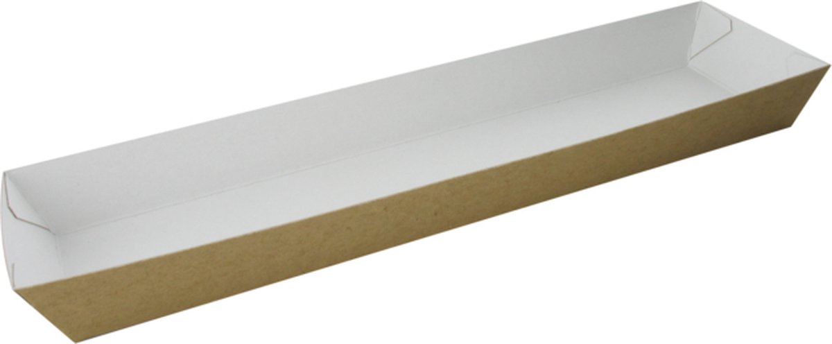 Bak - Karton - conisch bakje - 250x60x25mm - bruin - Voordeelverpakking - 5 x 250 stuks