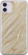 Hoesje geschikt voor Apple iPhone 11 - Golden Marble - Marmer - Goud - Apple Soft Case Telefoonhoesje - TPU Back Cover - Casevibes