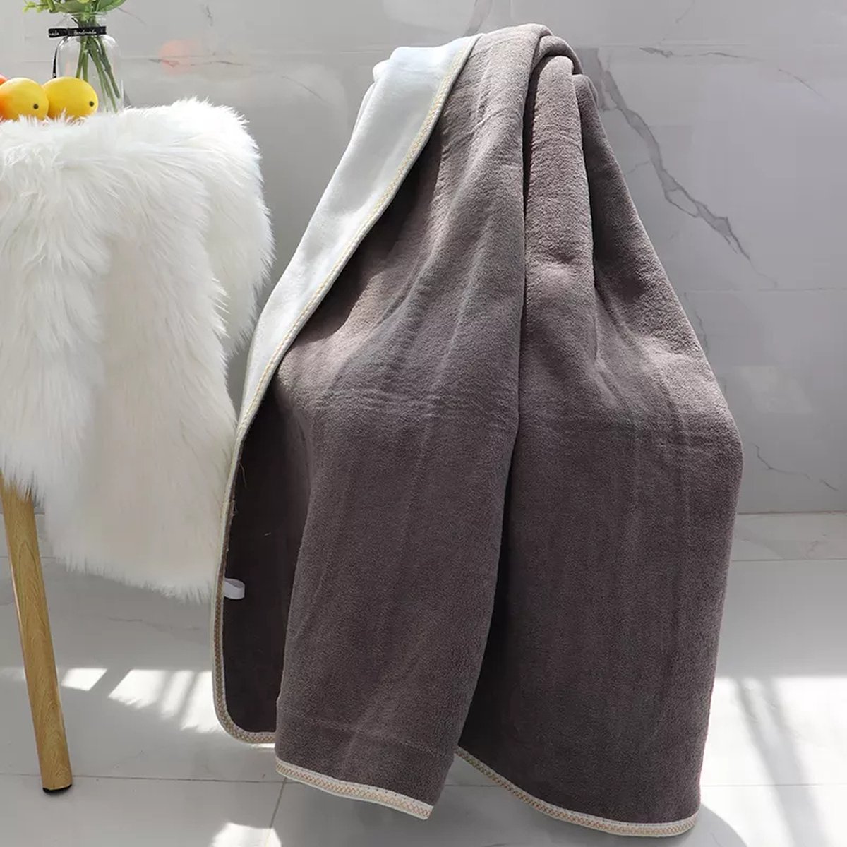 XXL Elektrische deken – Onderdeken – Tweepersoons – 180 x 200 cm - 2 temperatuurstanden – Fleece – Twee schakelaars – Grijs - Warmte deken 180x200 — cadeau in Cadeau-ideeën - foto 8
