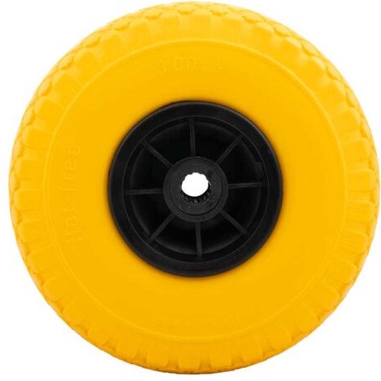 Steekwagenwiel 3.00-4 anti-lek PU (260×85) naafgat Ø 20 mm van Merkloos	 — afbeelding 3