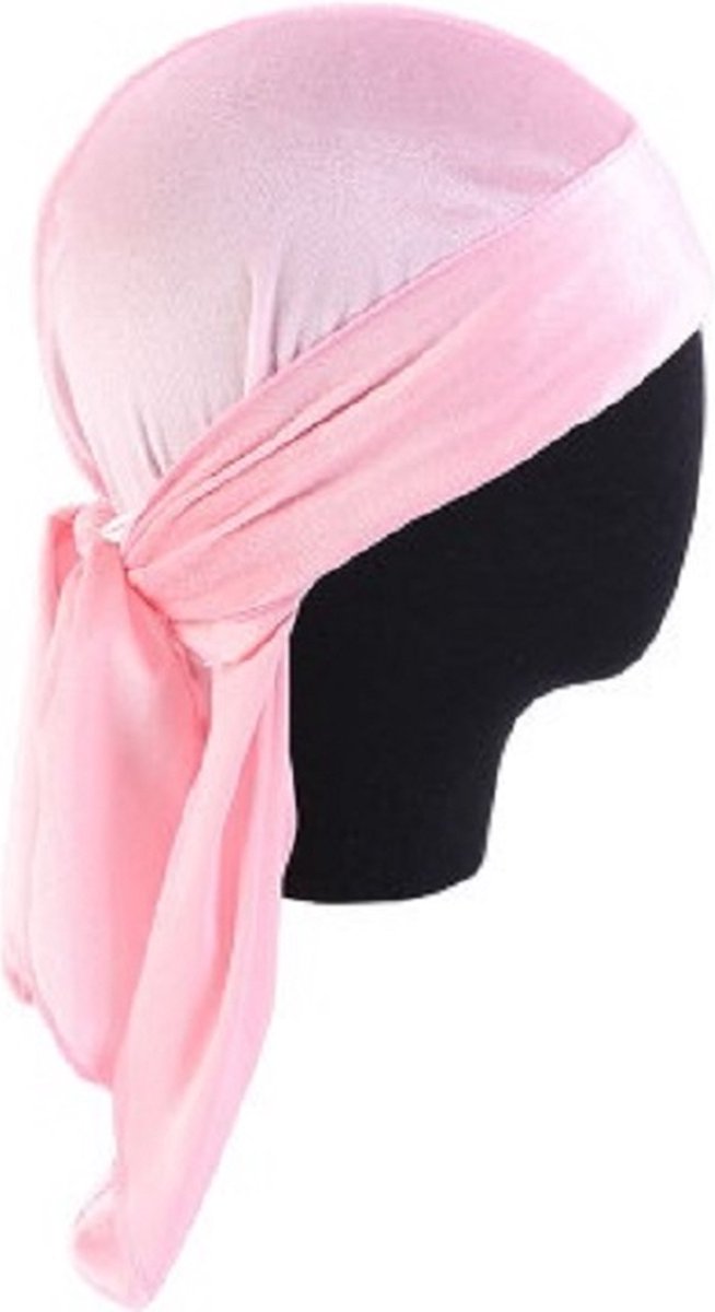 Durag – Velvet – Velvet durag - Du-Rag premium kwaliteit - Premium - Licht roze - Waves durag - Hoofddeksel - Silky - Waves - Wave cap – Hoofddoek – Du-Rag – Fluweel