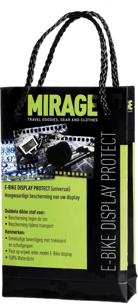 Mirage Beschermhoes stuurdisplay E-bike - Waterdicht - Trekkoord en gespen - Max. 11x8 cm - Zwart van Mirage — afbeelding 2