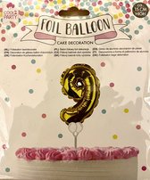 Cool2Party Folieballon Goud "9" Hoogte ca 15 cm