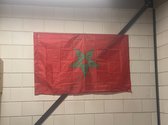 Vlag Marokko 90 x 150 cm feestartikelen - Marokko landen thema supporter/fan decoratie artikelen