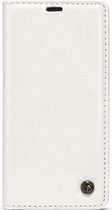 Étui portefeuille en cuir artificiel Caseme pour iPhone XS Max - Blanc