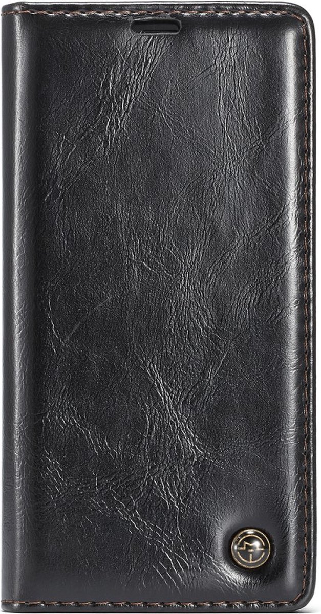 Caseme Kunstleer Wallet pasjeshouder hoesje geschikt voor iPhone XS Max case - zwart