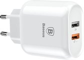 Chargeur double USB Baseus Bojure Series QC3.0 - Blanc