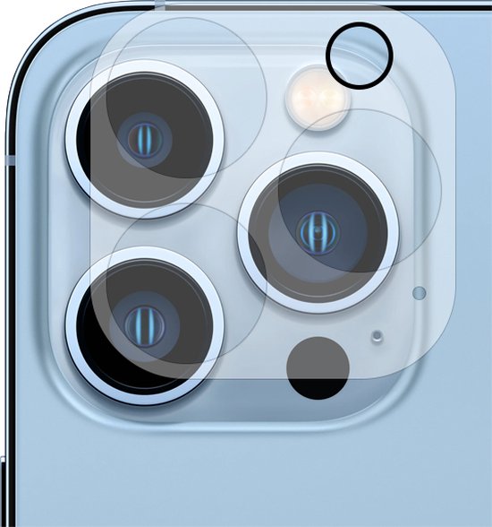 2 Stuks Camera Lens Protector Voor IPhone 13 Pro & 13 Pro Max - Getemperd Glas Met MagSafe Compatibele Metalen Ring (zwart)