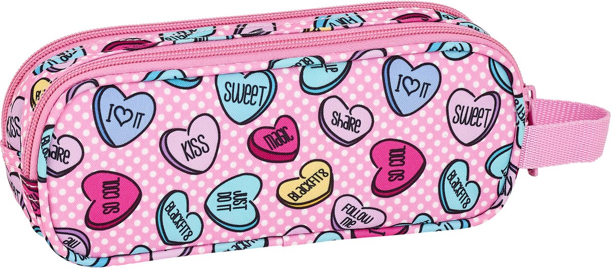 BlackFit8 Sweet heart - etui - 21 x 8 cm - Roze