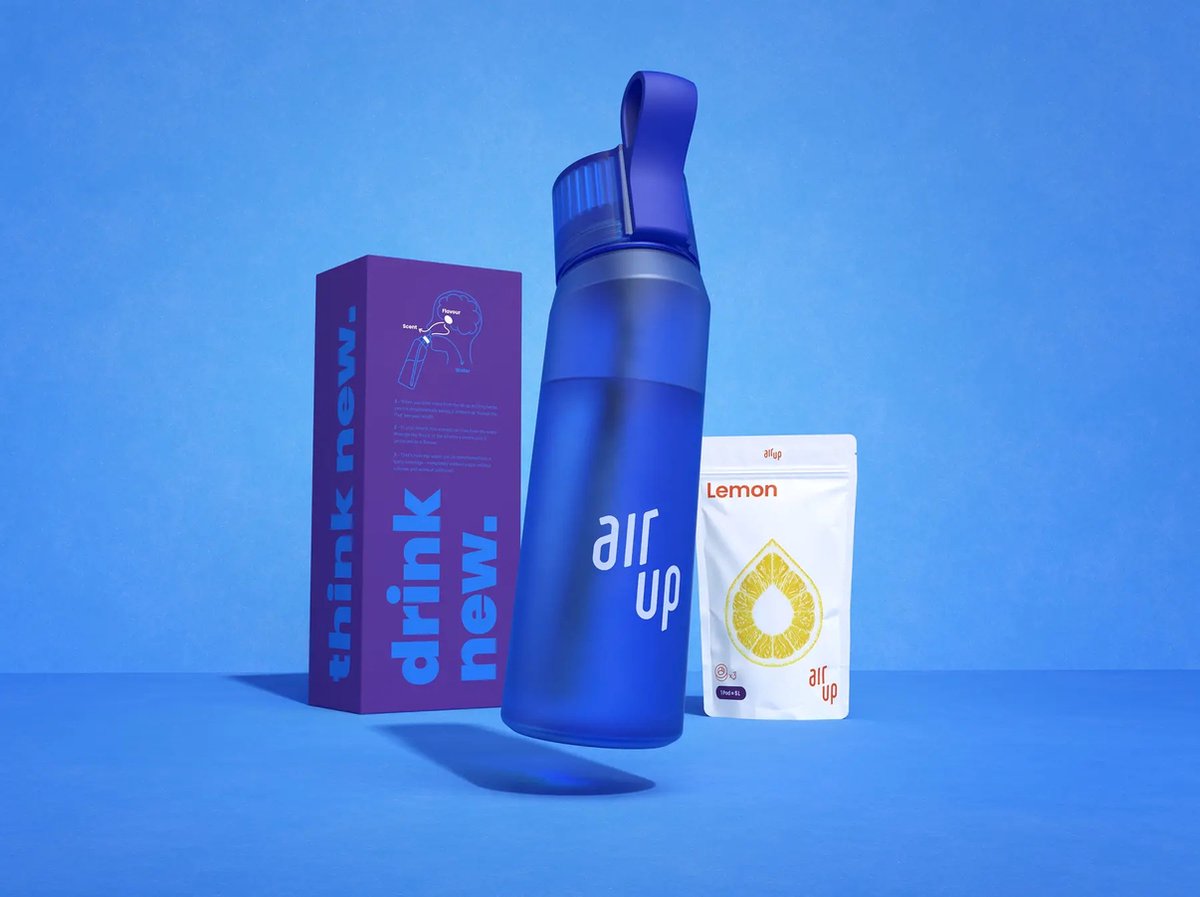 Air Up Drinking bottle starter kit Royal Blue Comprenant 3 dosettes
