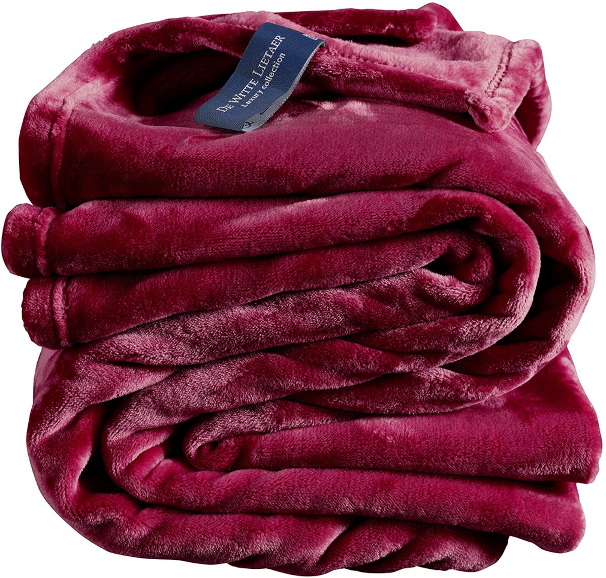 De Witte Lietaer Fleece plaid Cosy - 150 x 200 cm - Beet red