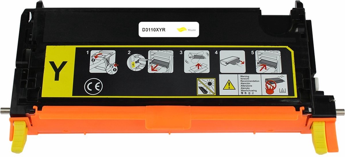 Dell 593-10173 - Inktcartridge Geel - 8000 pagina's - Huismerk Compatible - Geschikt voor Dell 3110 Dell 3110cn Dell MFP 3115CN - D3110XYR alternatief - Dell inktcartridge