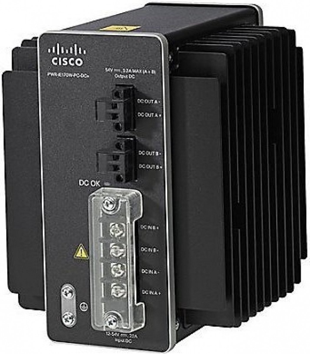 Cisco PWR-IE170W-PC-AC=, 170 W, 100 - 240 V, 1.25 A, Zwart