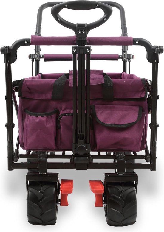 FUXTEC Bolderkar - opvouwbaar - Beach Cruiser - FX-CTB800 - paars van FUXTEC — afbeelding 3