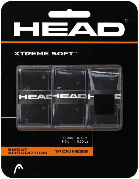 Head Xtreme Soft 3 Pack Tennis - Padel Overgrip zwart