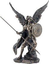 MadDeco - figurine couleur bronze - Archange Raphaël - saint patron du climat - polystone - fait main - 35 cm de haut
